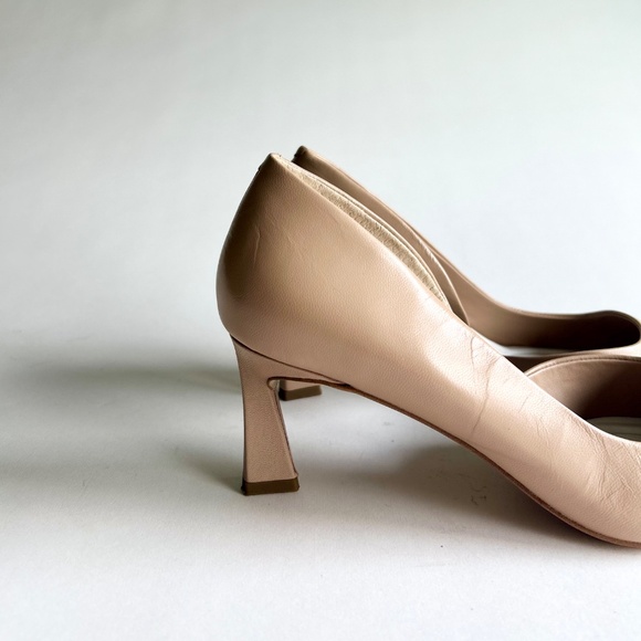 Franco Sarto L-Tana Cream Leather Point Toe Classic Heels size 9 - Picture 3 of 16